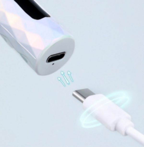 Torcia Uv/Led Ricarica Usb Argento - immagine 5